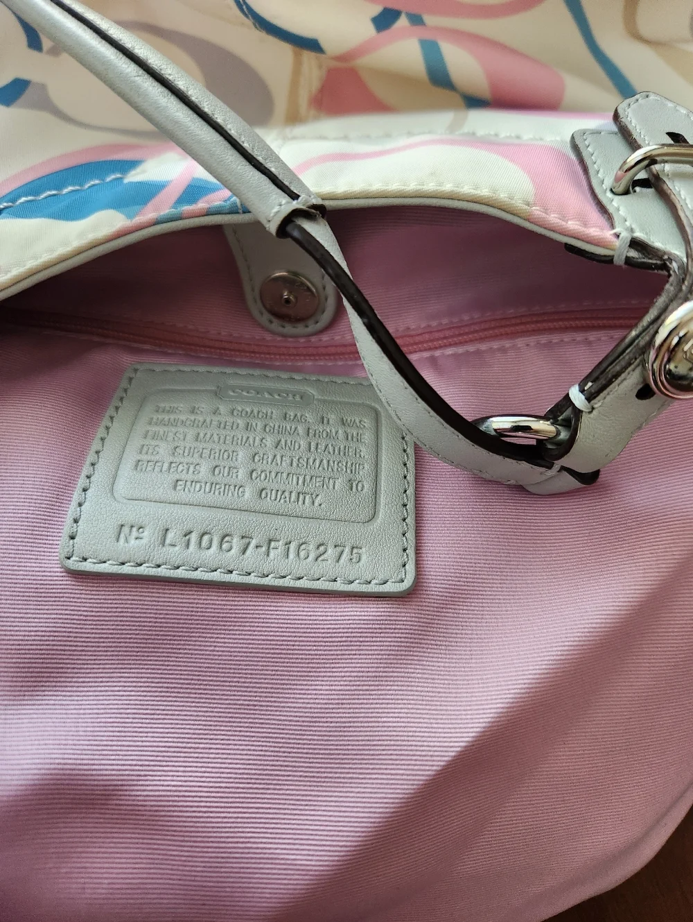 Euc Rare Coach Pastel Signature C's Tote Bag Purse m